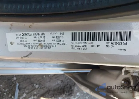 2010 Dodge Avenger Express z USA, uszkodzony, nr VIN 1B3CC1FB5AN217469